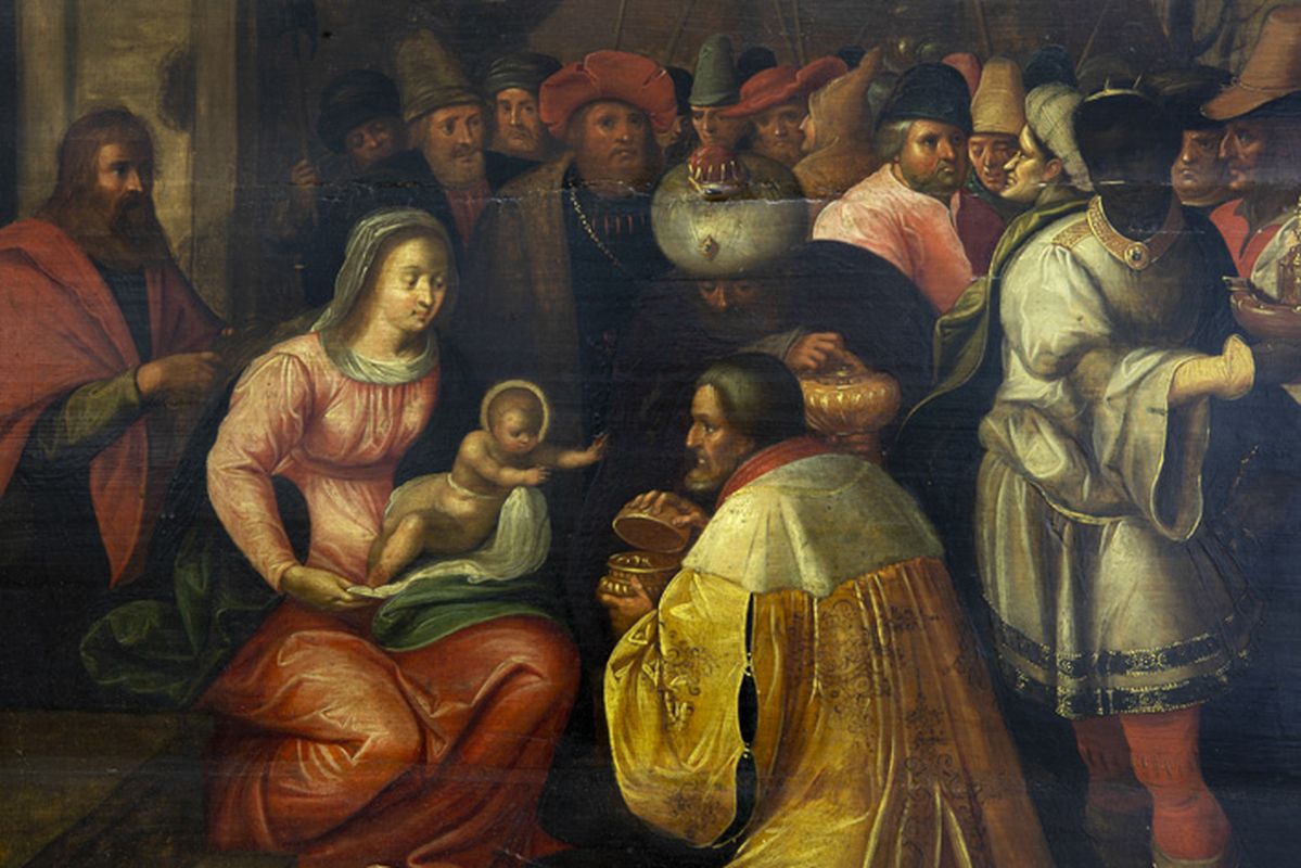 16th/17th Cent. Flemish oil on (marked) panel from the Antwerp School - attributed to [...] - Image 3 of 6