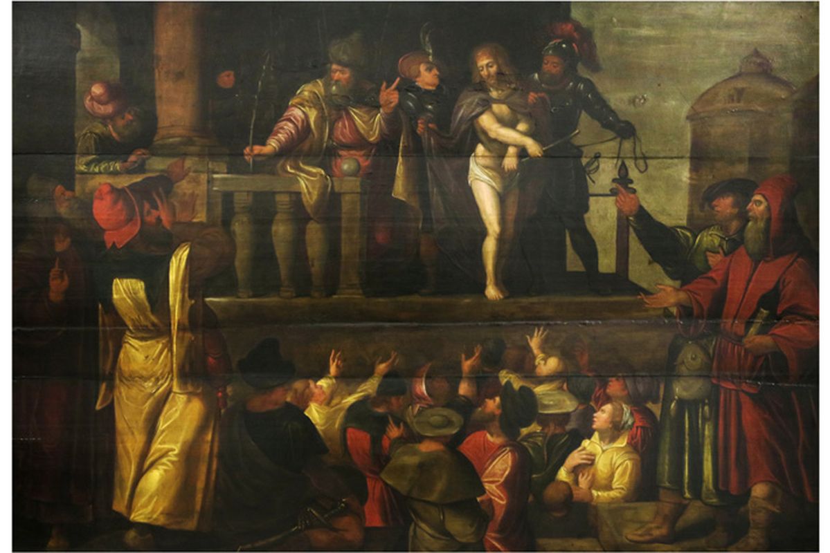 16th/17th Cent. Flemish "Ecce Homo" oil on (marked) panel from the Antwerp School - [...] - Image 2 of 6