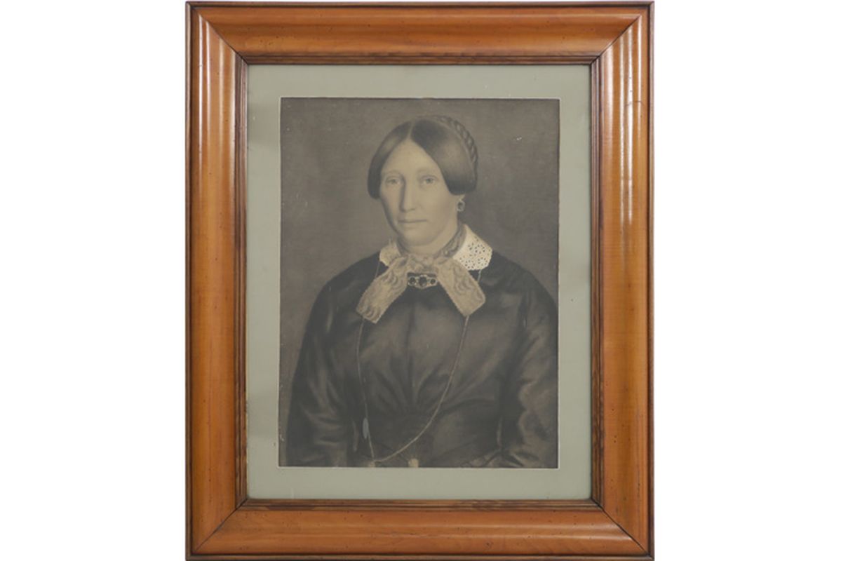 pair of 19th Cent. Belgian "ladies' portrait" mixed media - - BELGISCHE SCHOOL - [...] - Image 3 of 3