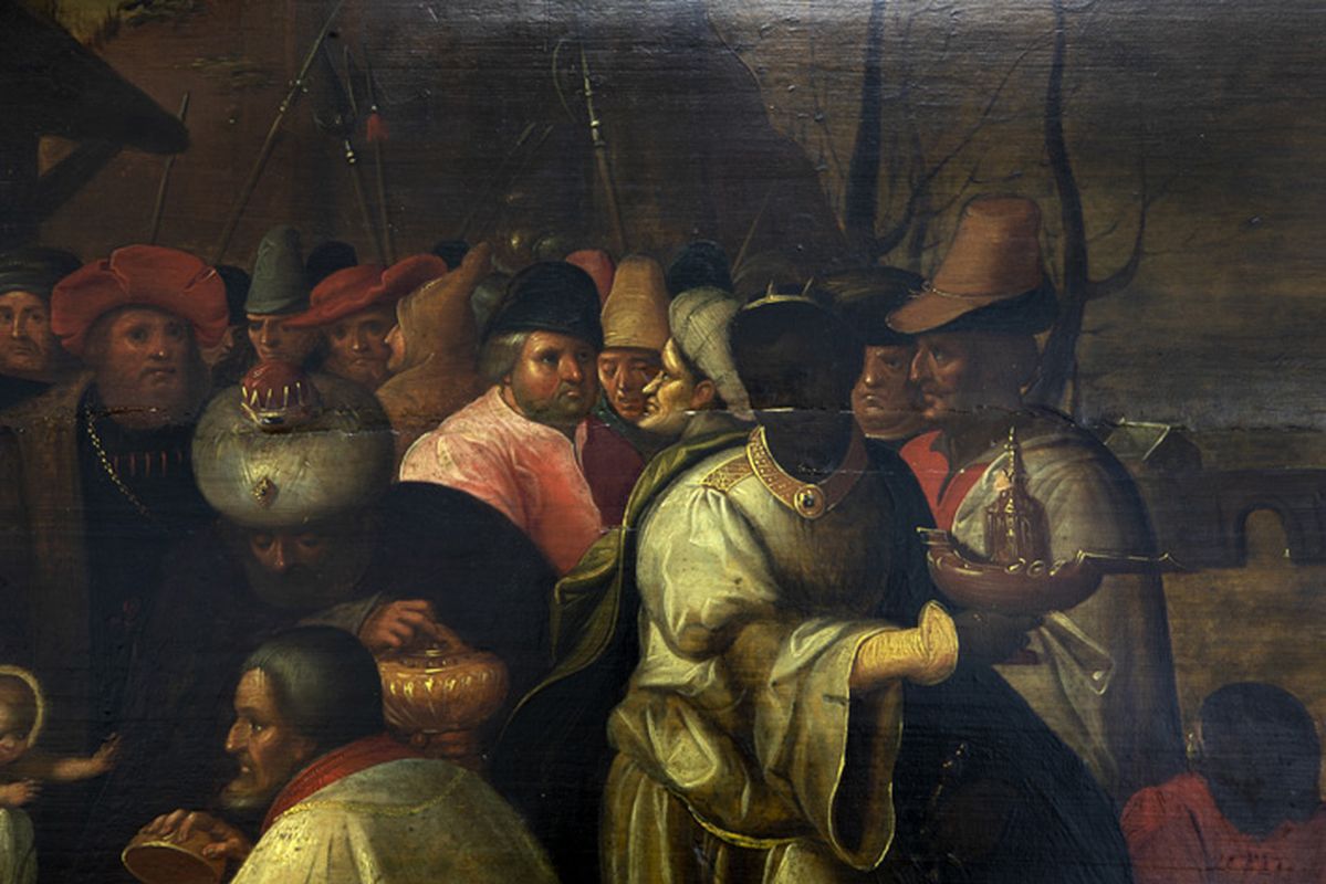 16th/17th Cent. Flemish oil on (marked) panel from the Antwerp School - attributed to [...] - Image 4 of 6