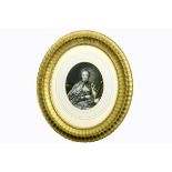 oval miniature painting on ivory with a scene with a lady in Greuze style - signed M. [...]
