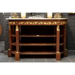 early 19th Cent. European Empire console (or sideboard) in mahogany with finely [...]