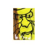 20th Cent. Dutch typical Herman Brood painting (acryl on canvas) - titled, signed and [...]