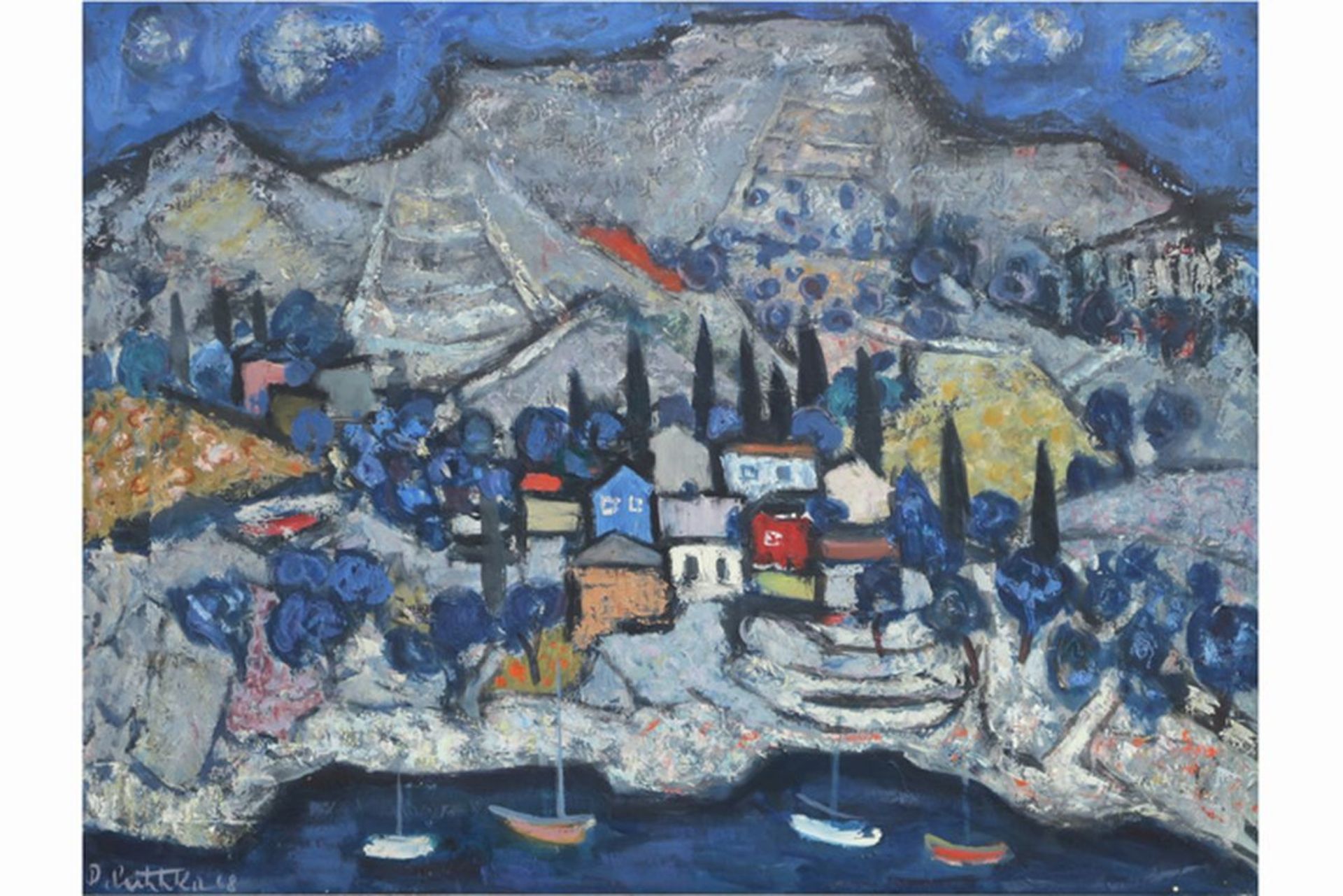 20th Cent. Croatian oil on canvas - signed Djuro Pulitika - - DJURO PULITIKA (1922 [...] - Image 2 of 4