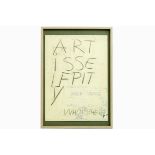 Jochen Seidel "Art is self pity" mixed media "word drawing" to be dated in his New [...]