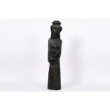 20th Cent. belgian "Mother and child" sculpture in wood - signed Jef Claerhout and [...]