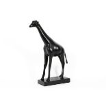 "Grande Giraffe" sculpture in bronze - limited posthumous edition signed Pompon and [...]