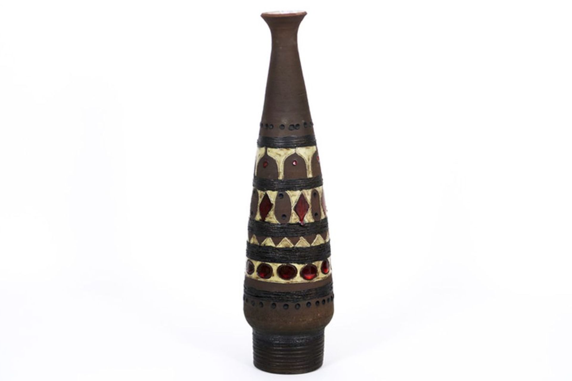 seventies' Belgian vase in earthenware - signed Perignem - - PERIGNEM vaas van de [...]