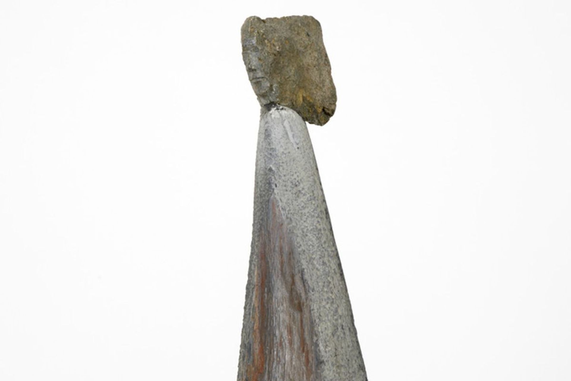 20th Cent. French "Totem" sculpture in stone - signed and with an invitaiton of the [...] - Image 2 of 5