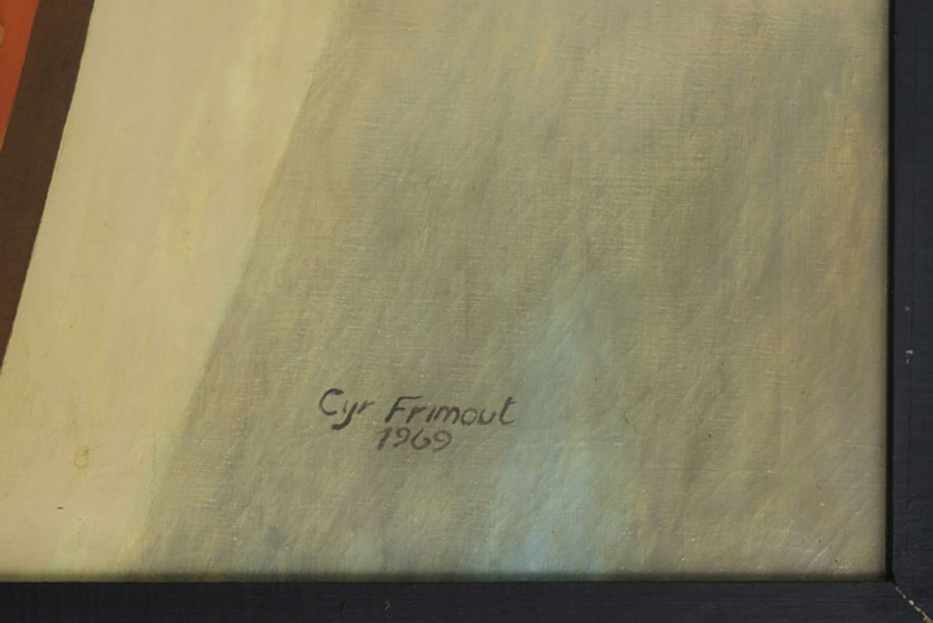 20th Cent. Belgian oil on canvas - titled and signed Cyr Frimout - - FRIMOUT CYR, [...] - Image 3 of 4