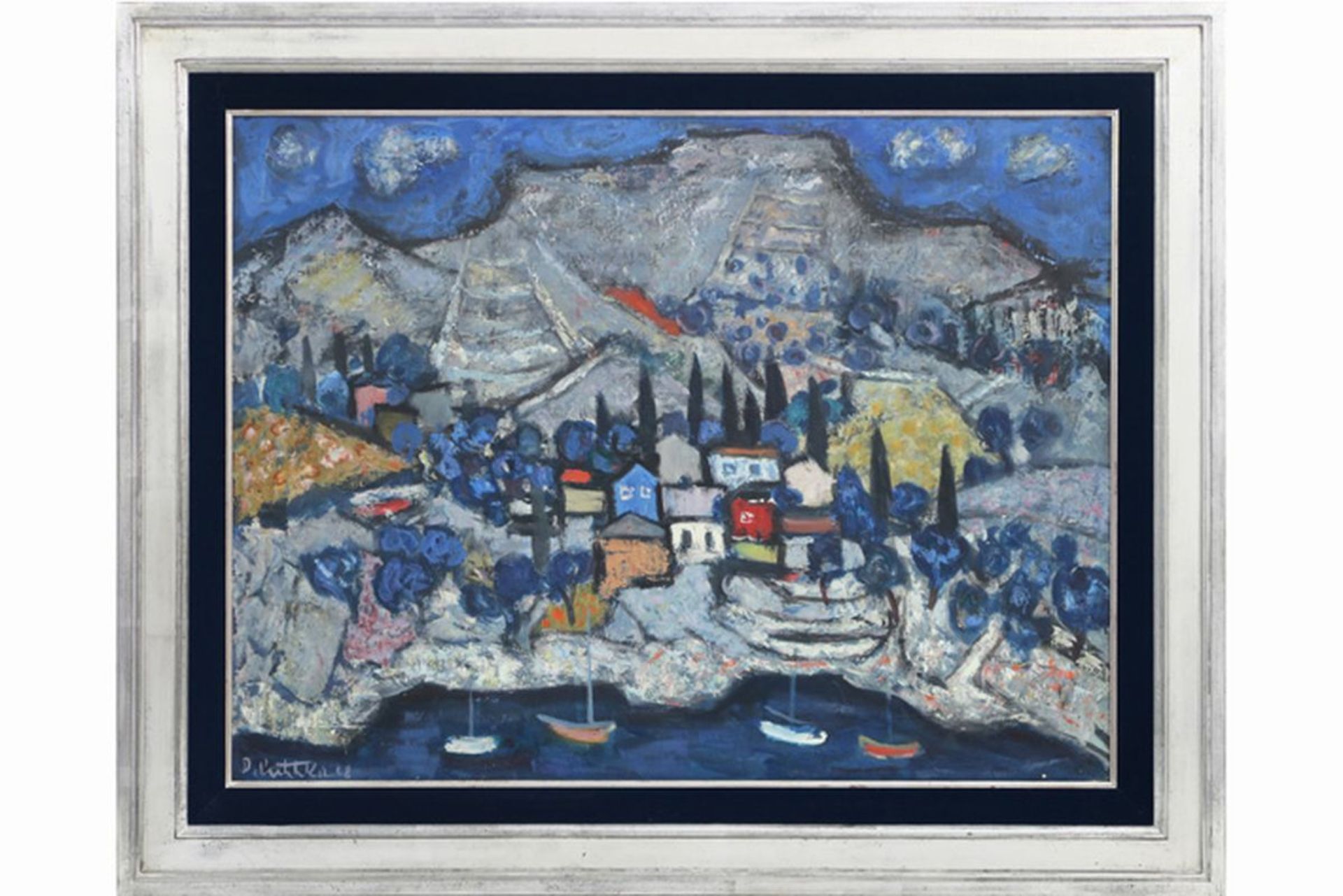 20th Cent. Croatian oil on canvas - signed Djuro Pulitika - - DJURO PULITIKA (1922 [...]