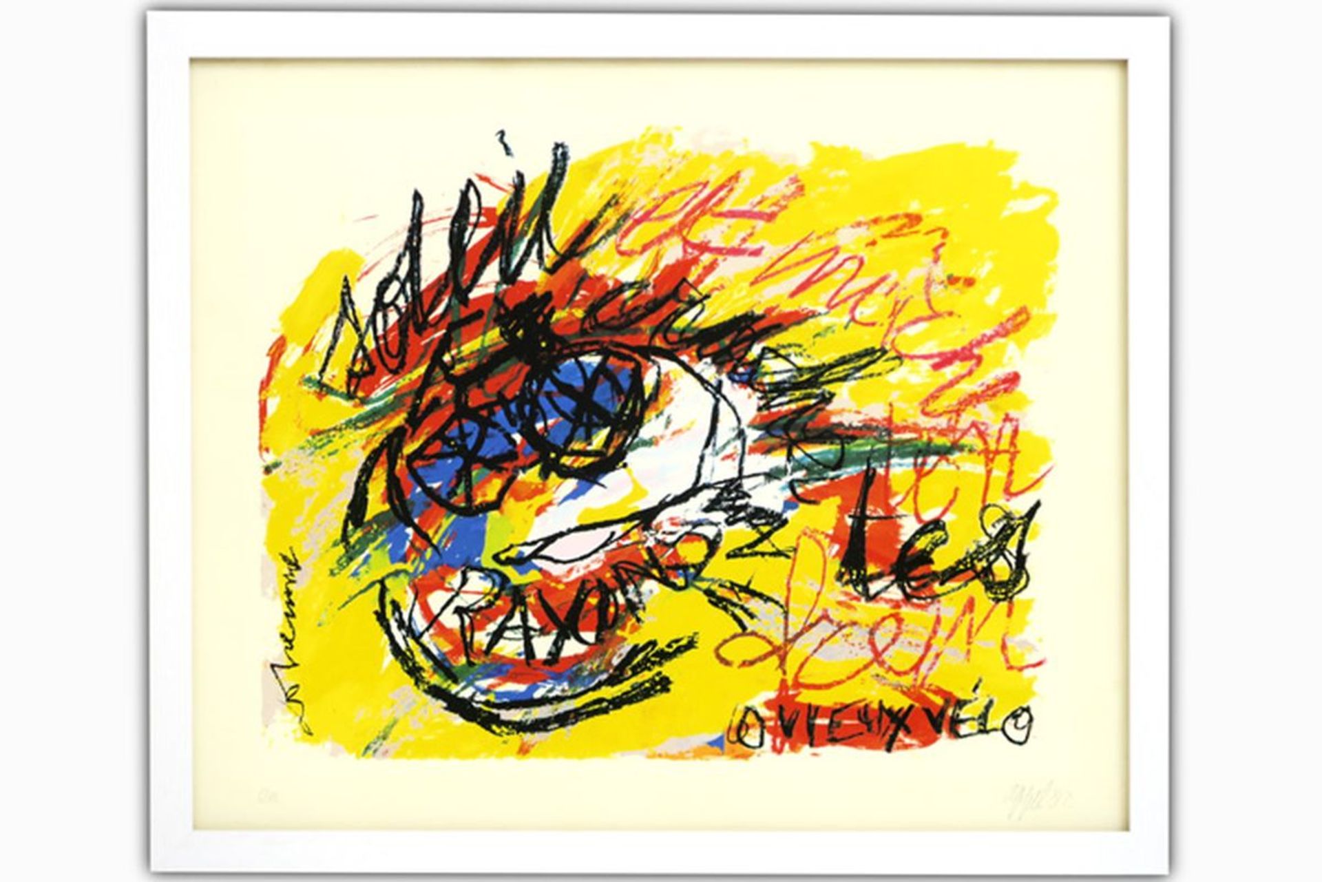 20th Cent. Belgo-Dutch screenprint by Christian Dotremont and Karel Appel , one of [...]