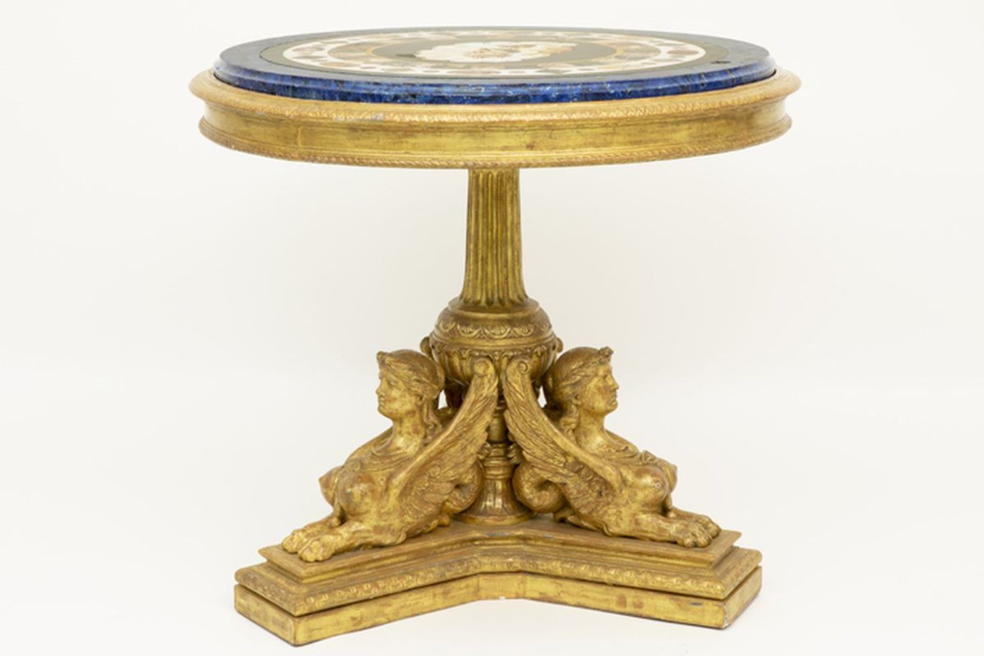 superb 19th Cent. neoclassical occasional table, so called guéridon, with richely [...]