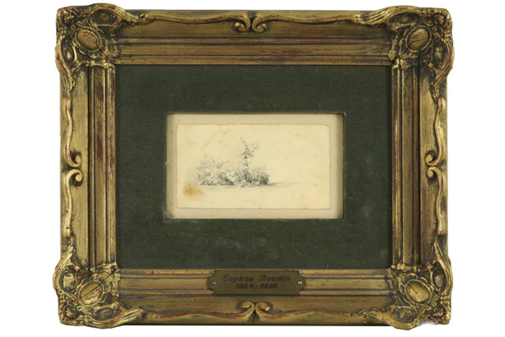 19th Cent. Eugène Boudin drawing - with certificate - - BOUDIN EUGÈNE (1824 - [...]