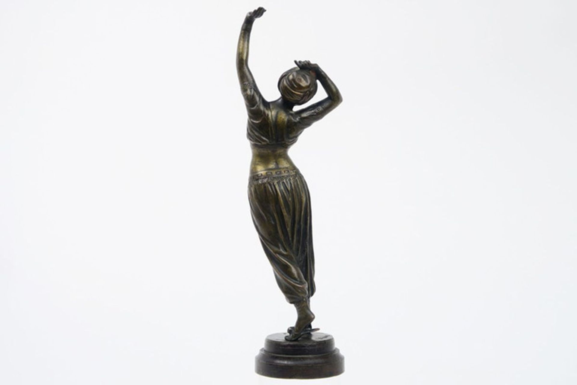 antique "Villar" signed sculpture in bronze with an orientalistic Art Nouveau theme [...] - Bild 3 aus 4