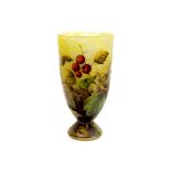 "Daum Nancy" signed Art Nouveau vase in cameo pate de verre with a polychrome decor [...]