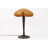 "Daum Nancy" signed Art Deco lamp with a beautiful base in wrought iron and quite a [...]