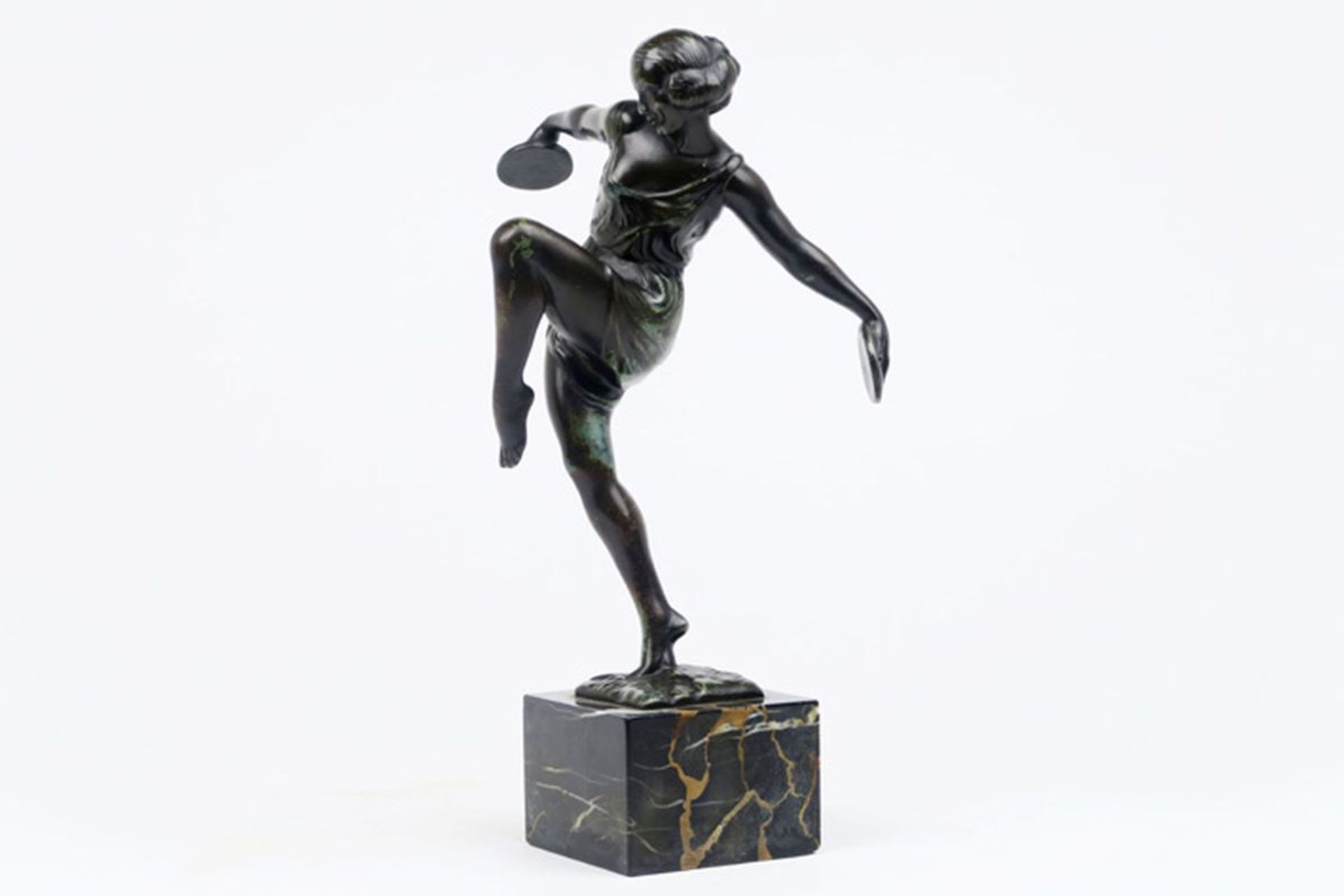 Art Deco sculpture in bronze on a base in typical marble - signed Fayral (Pierre [...] - Image 3 of 4