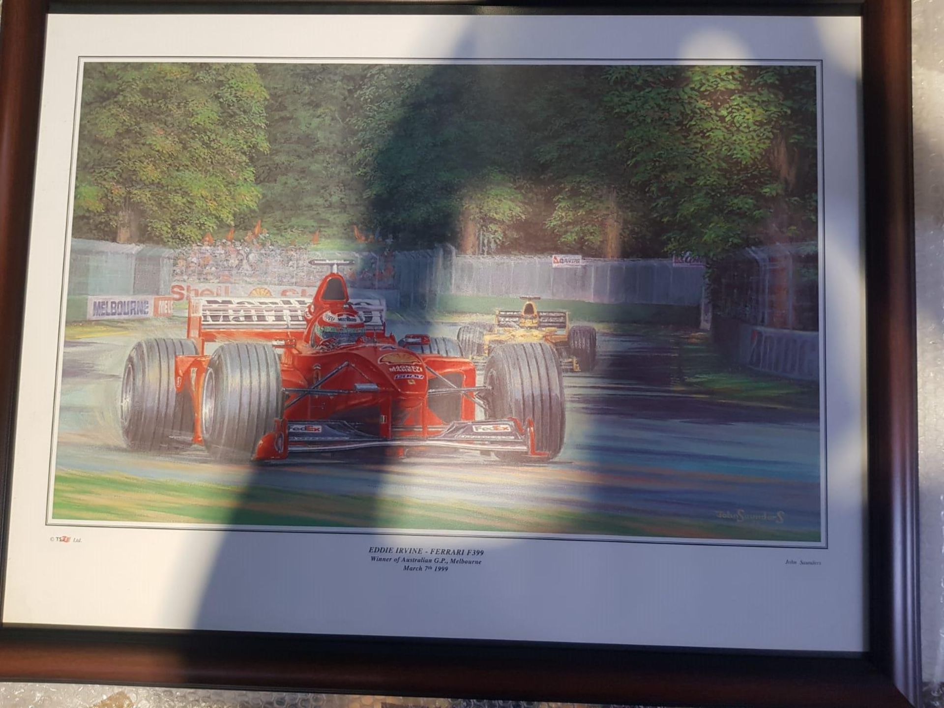 EDDIE IRVINE PICTURE SIGNED BY THE ARTIS