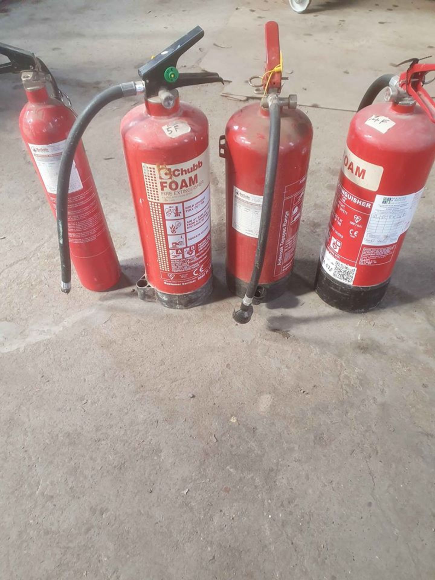 4 X FIRE EXTINGUISHERS