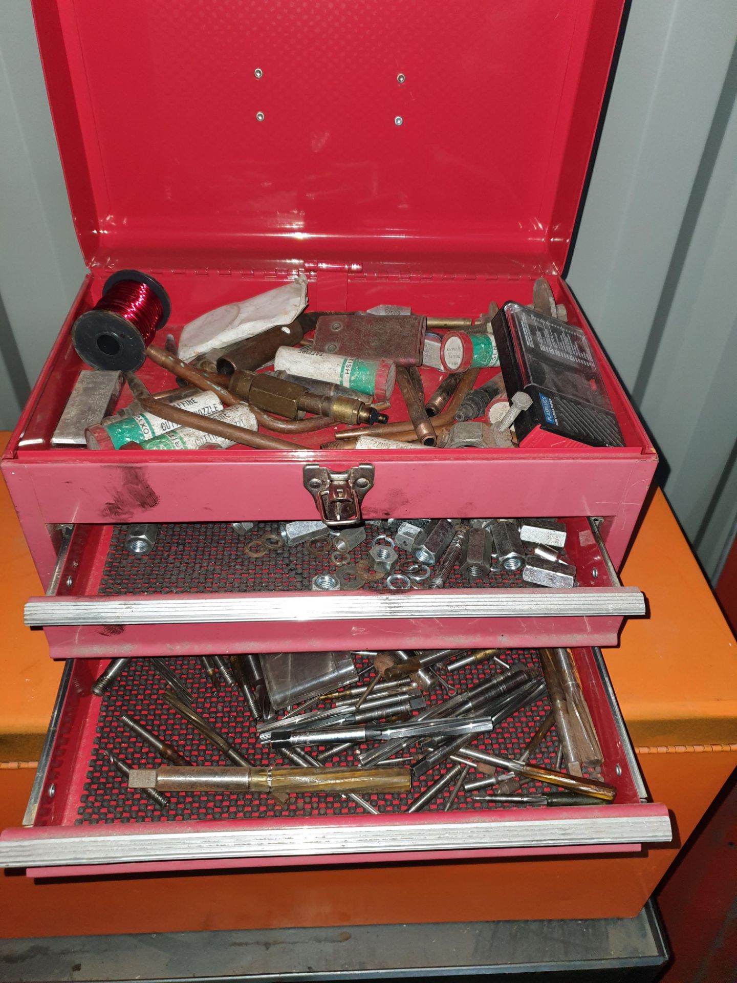 SMALL THREE DRAW CHEST INC WELDING PARTS AND DIE TOOLS