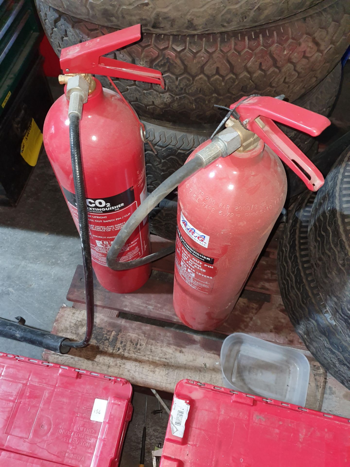 2 X FIRE EXTINGUISHERS