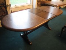 Darkwood extendable table, 2100mm x 900mm