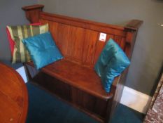 Timber frame bench seat/church pew, 1300mm length