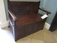 Darkwood bench seat/blanket box, 970mm x 450mm