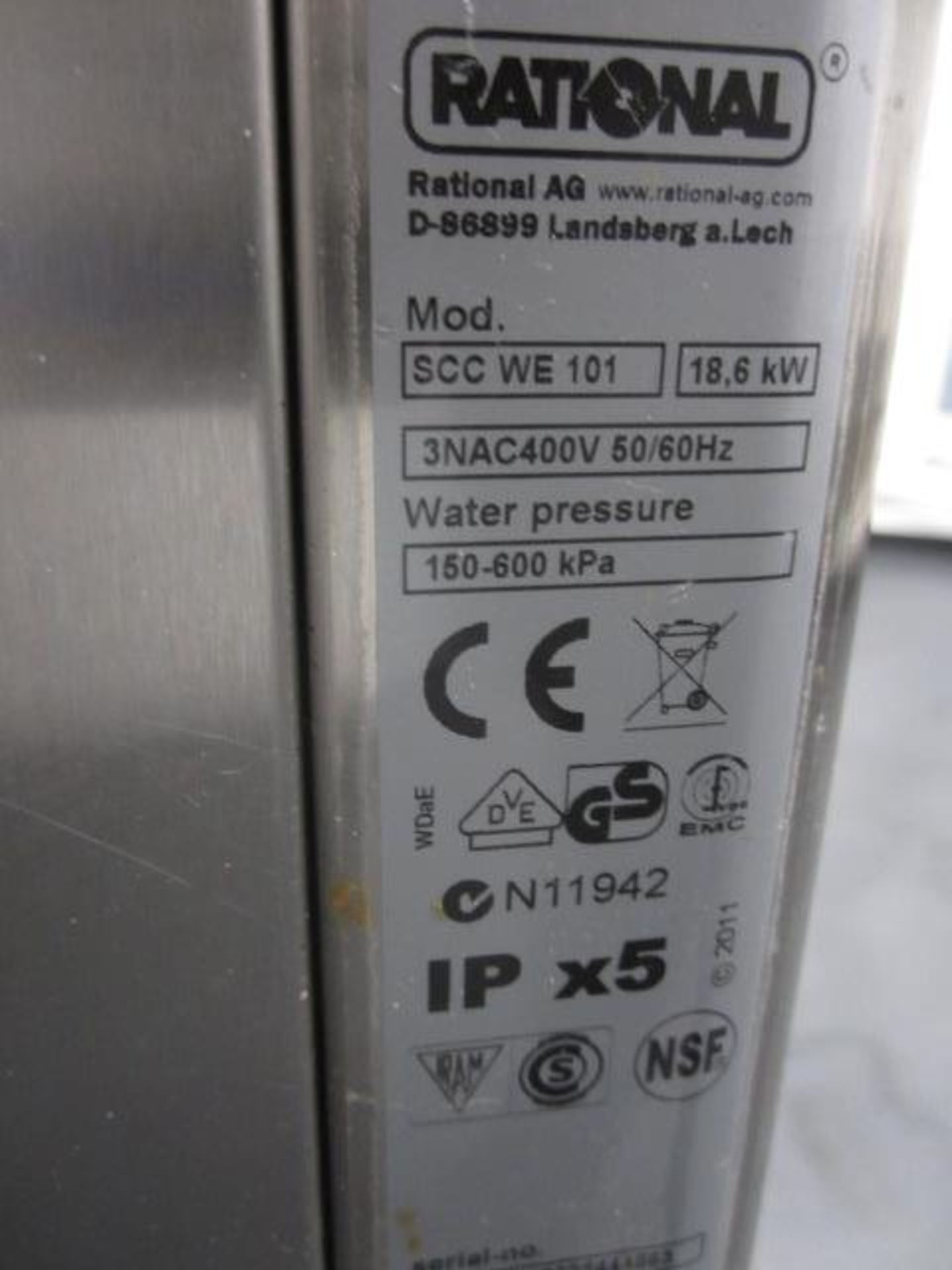 Rational 01 5 Series self-cooking centre, model SCC WE101, s/n: E11SH15022444863, mounted on tray - Image 2 of 3