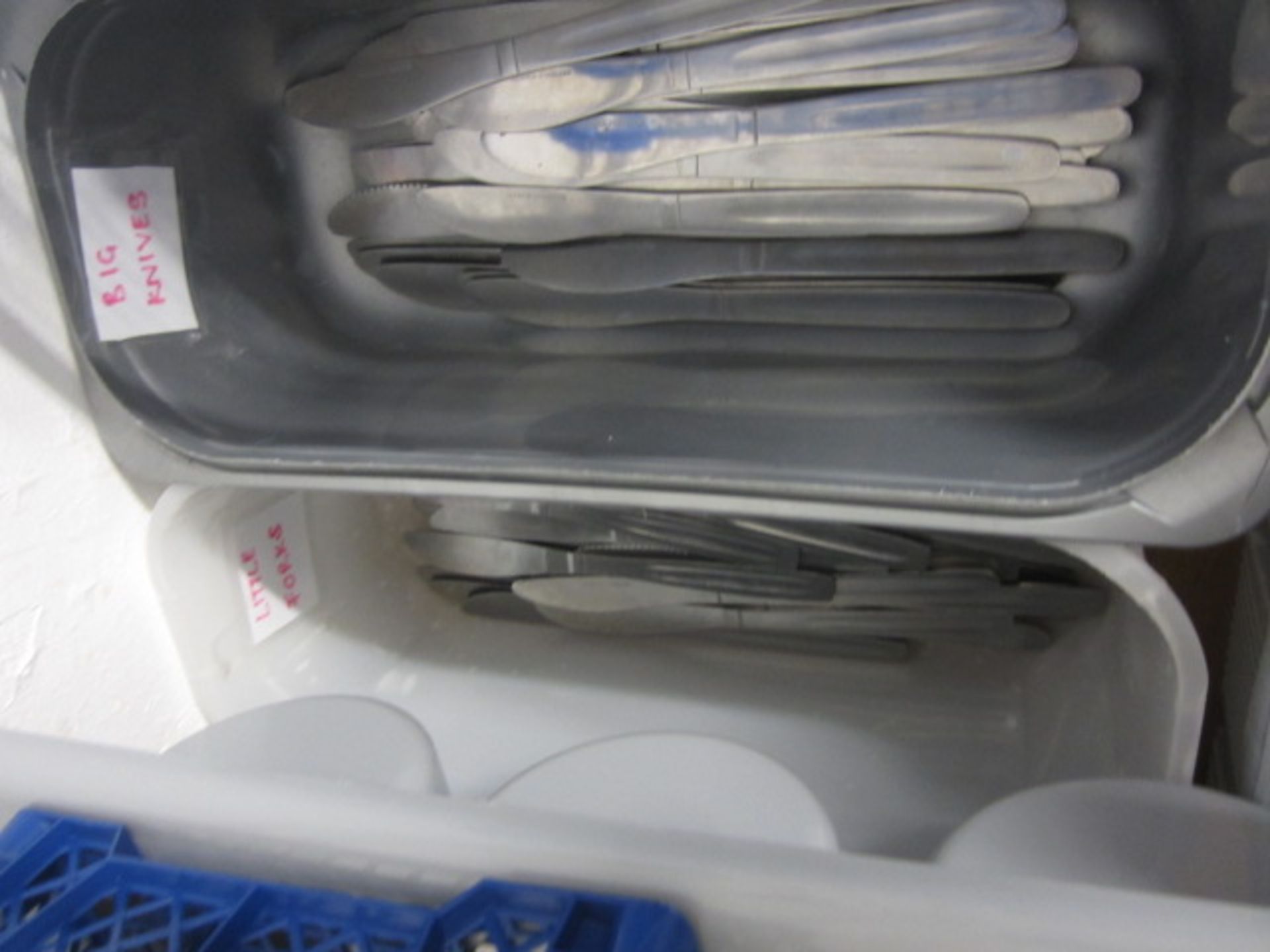 Large quantity of assorted cutlery, china ware, glassware, chopping boards, etc. - Image 10 of 13