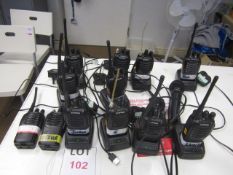 12 x Aofeng radios, 10 x charges, microphone