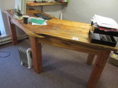 Bespoke design timber frame desk, approx. size: 2000mm x 670mm