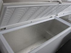 Gram enamel chest freezer, 1700mm x 650mm. Please ensure sufficient resource / handling aids are