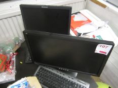 3 x TFT's, 2 x keyboards, 3 x assorted computer systems (unsure of working order)