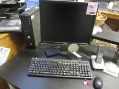 Dell Optiplex 760 computer system, Dell TFT, keyboard, mouse