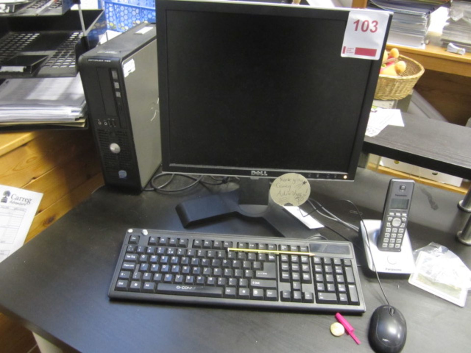 Dell Optiplex 760 computer system, Dell TFT, keyboard, mouse
