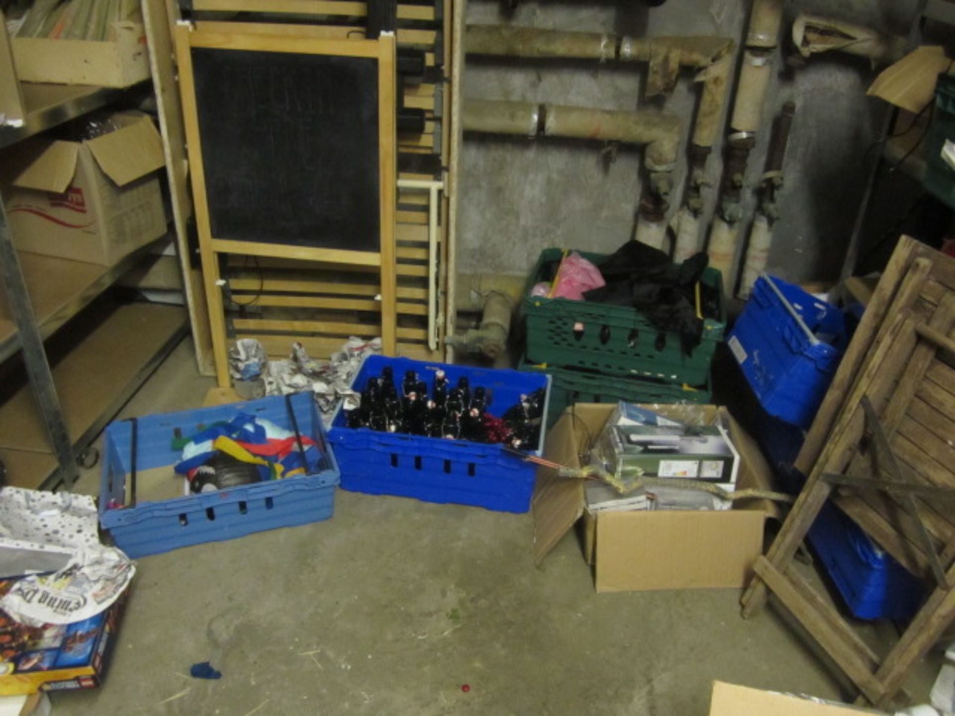 3 x Aluminium framed storage racks and miscellaneous contents of room including wall mounted boars - Image 4 of 9