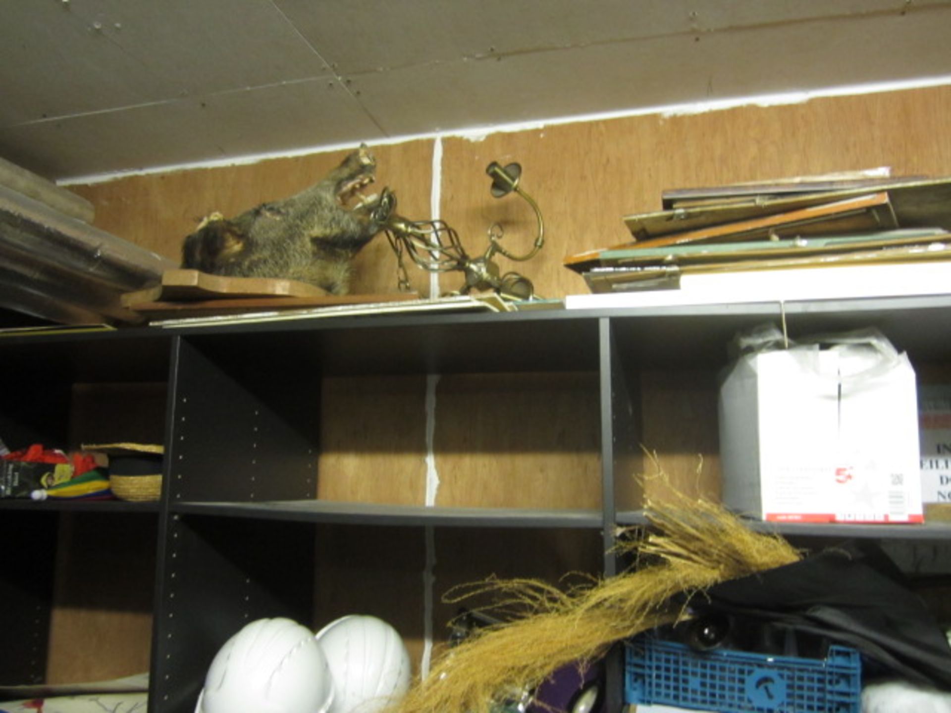 3 x Aluminium framed storage racks and miscellaneous contents of room including wall mounted boars - Image 7 of 9