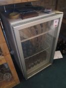 Glass fronted single door bottle display chiller and twin glass top sliding chest fridge (