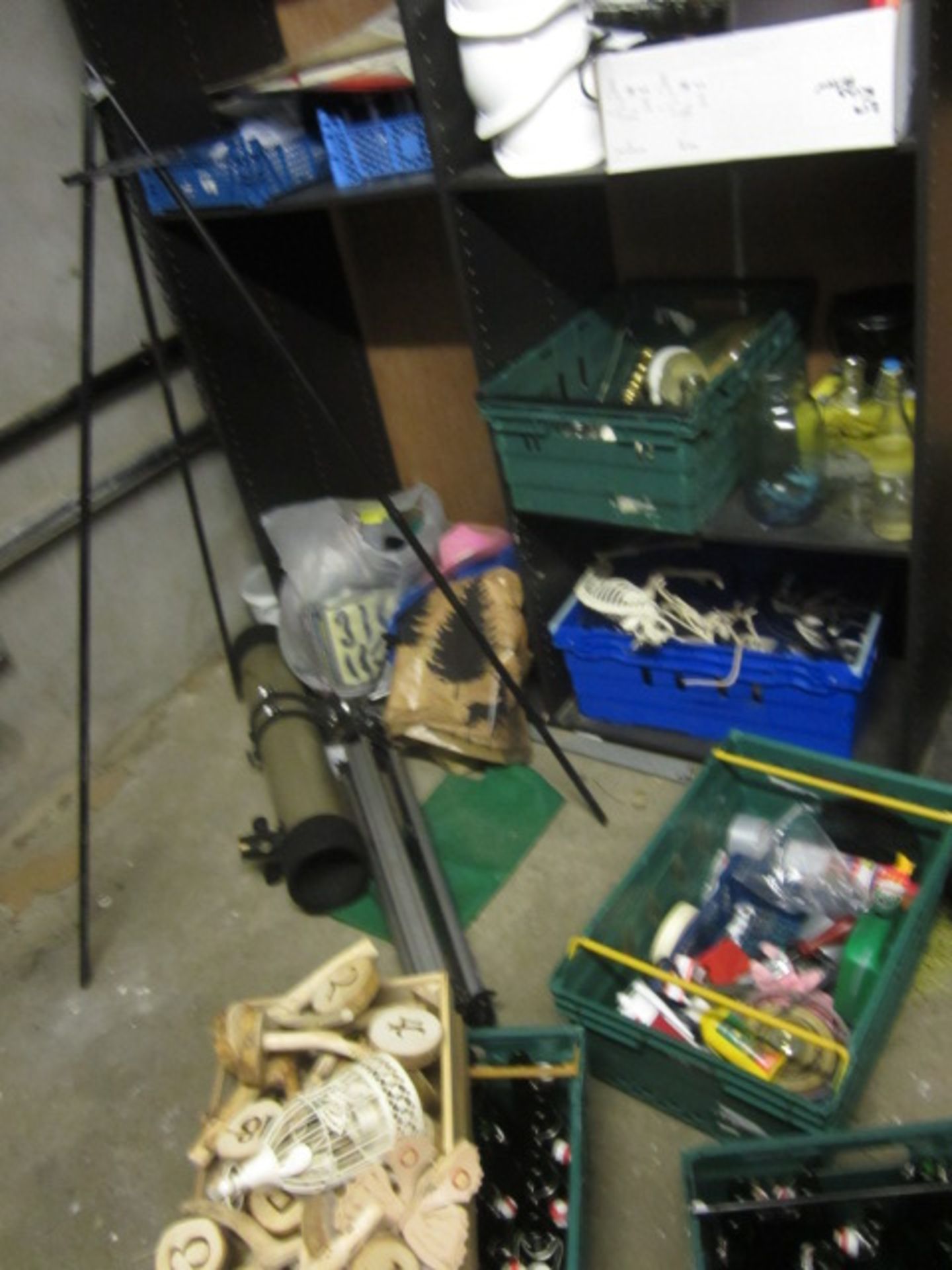 3 x Aluminium framed storage racks and miscellaneous contents of room including wall mounted boars - Image 6 of 9