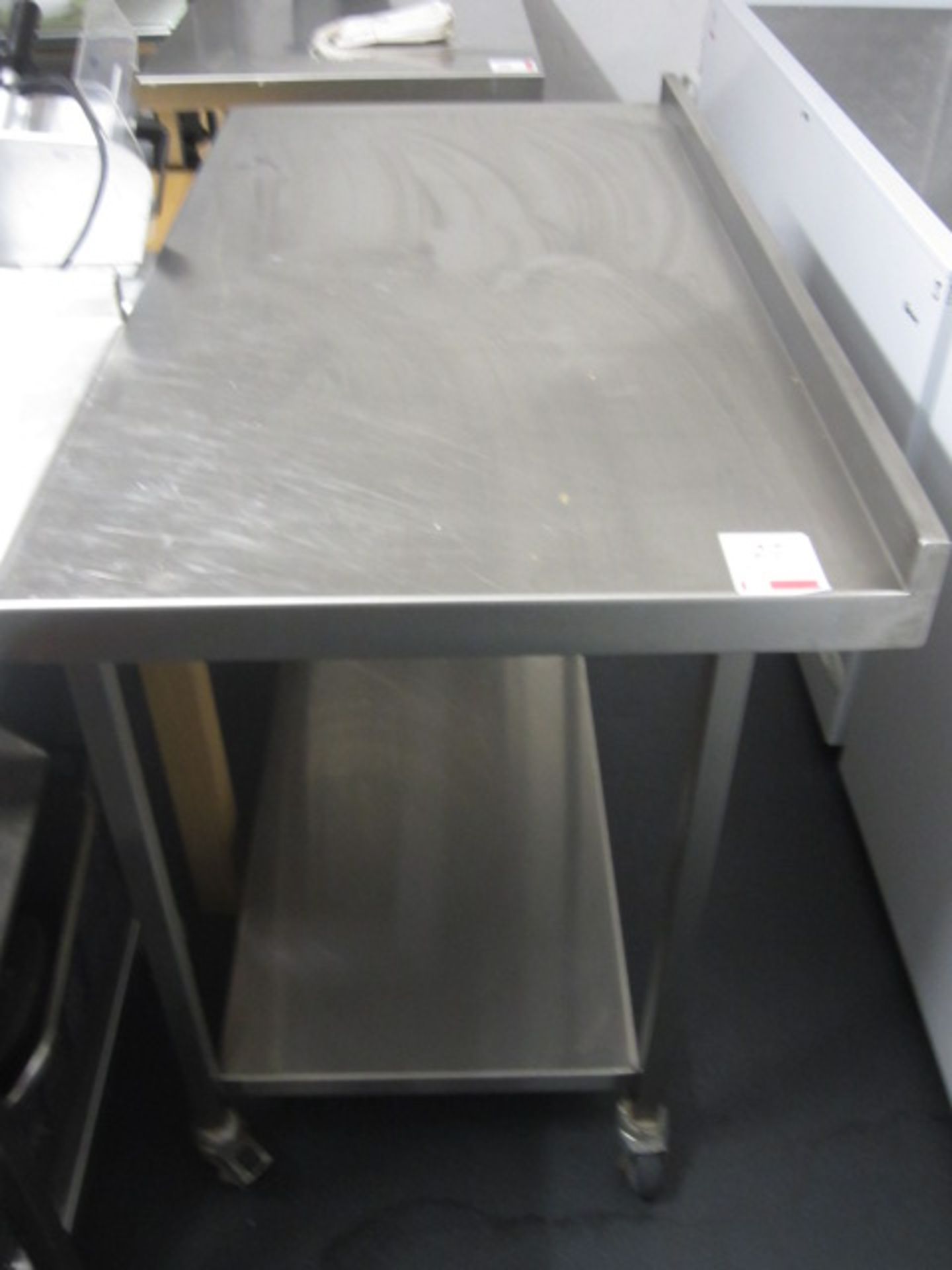 Stainless steel food preparation worksurface with under shelf, 1200mm x 650mm. Please ensure
