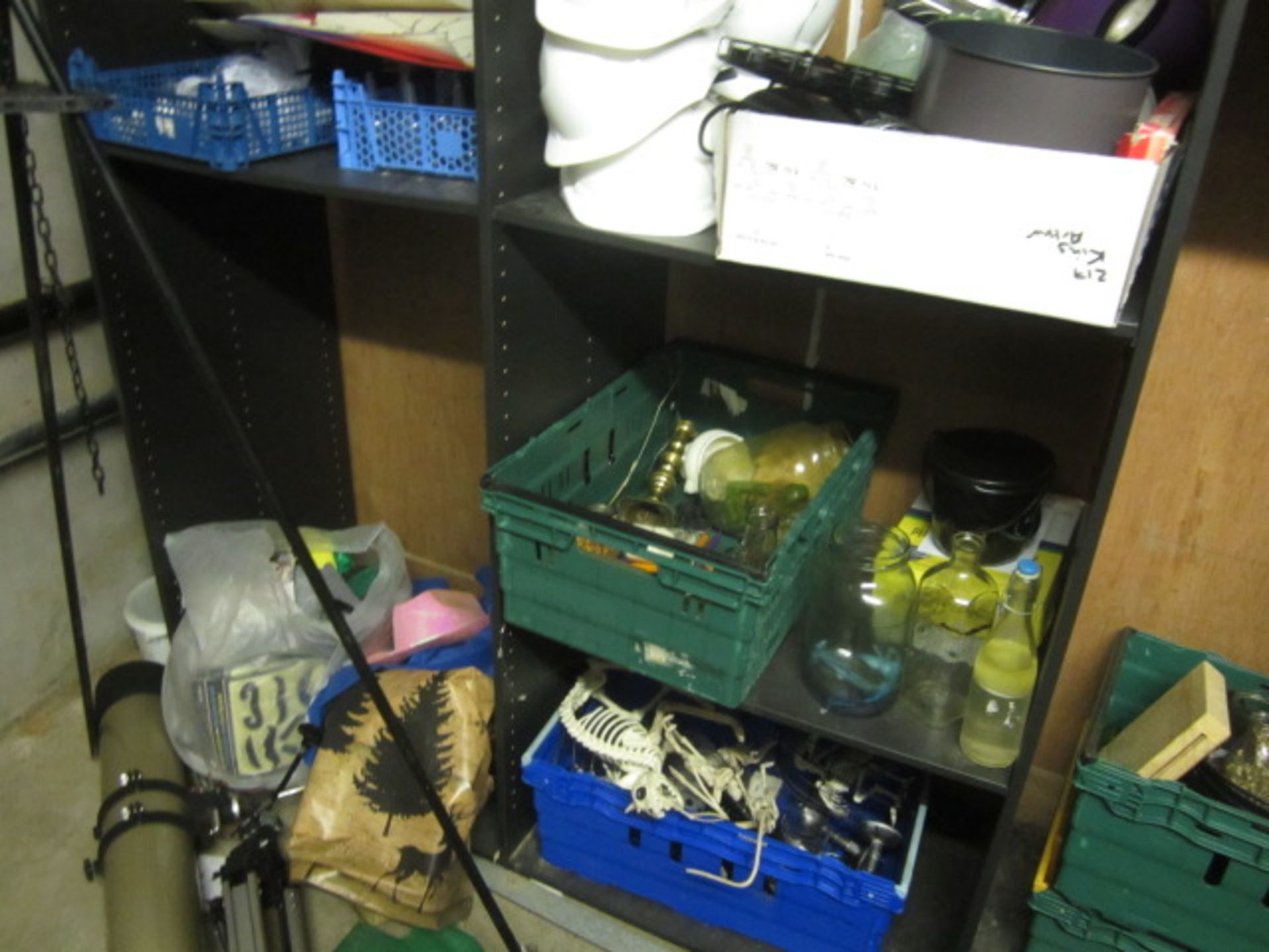 3 x Aluminium framed storage racks and miscellaneous contents of room including wall mounted boars - Image 8 of 9