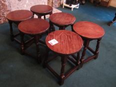 6 x Darkwood bar stools