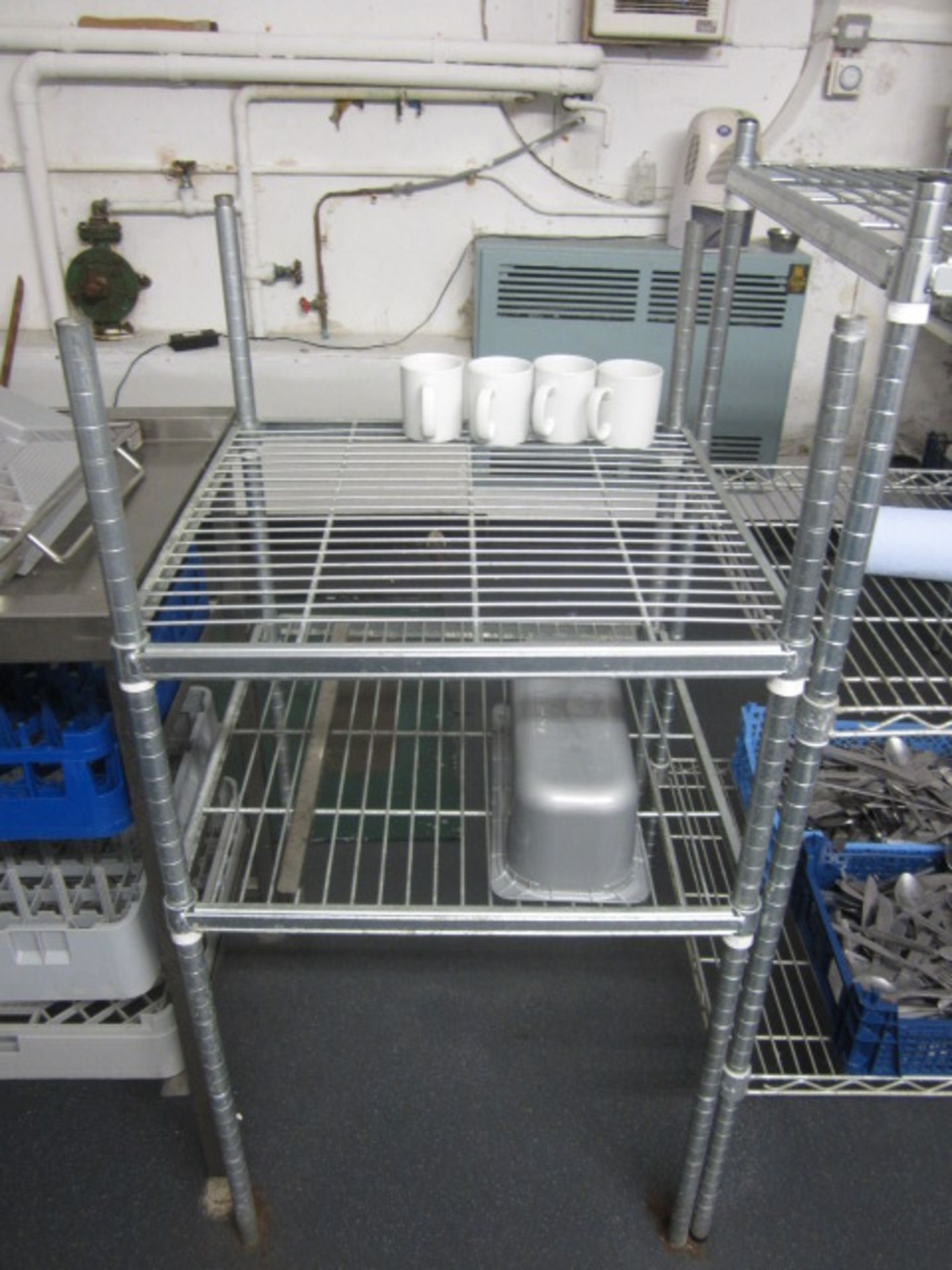 3 x assorted size chrome frame style racks, approx. size: 590mm x 590mm (excluding contents) - Image 2 of 3