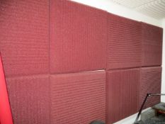 The acoustic panels in the voice over booth