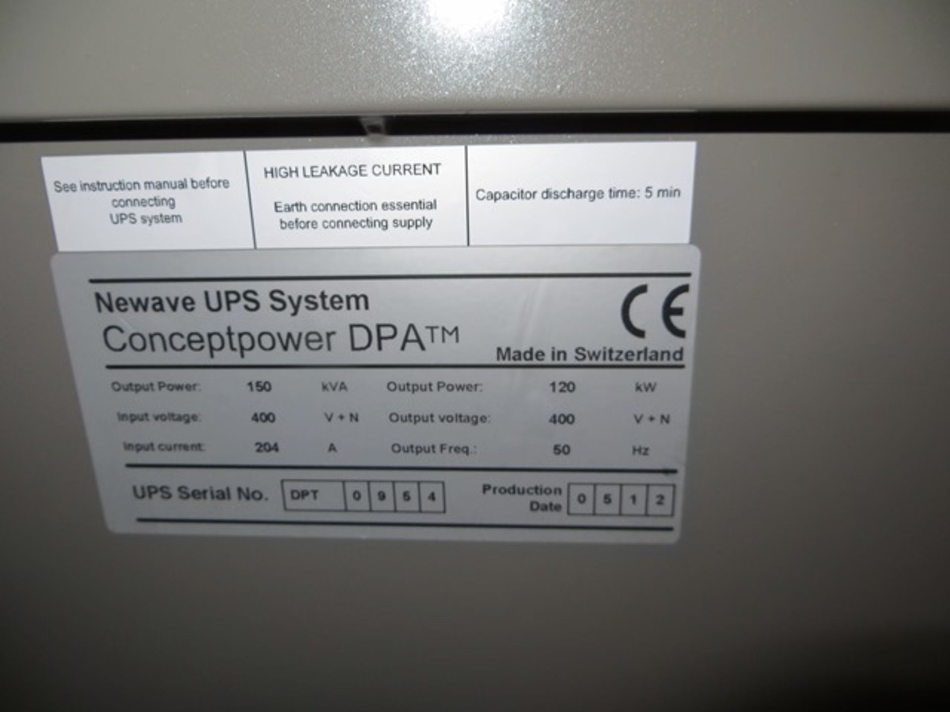 Kohler Power Wave PW9000DPA 2x 40KVA UPS s/n DPT 945. NB A work Method Statement and Risk Assessment - Image 5 of 5