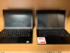 Two Dell Latitude 7290 i5 8th generation 12.5" laptops 8Gb RAM 128Gb HD c/w power leads