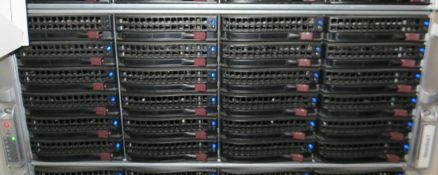 Supermicro storage array model CSE-847 s/n c84700014a40400 with 36 x 2Tb hard drives (total storage