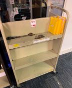 Mobile double sided three shelf units